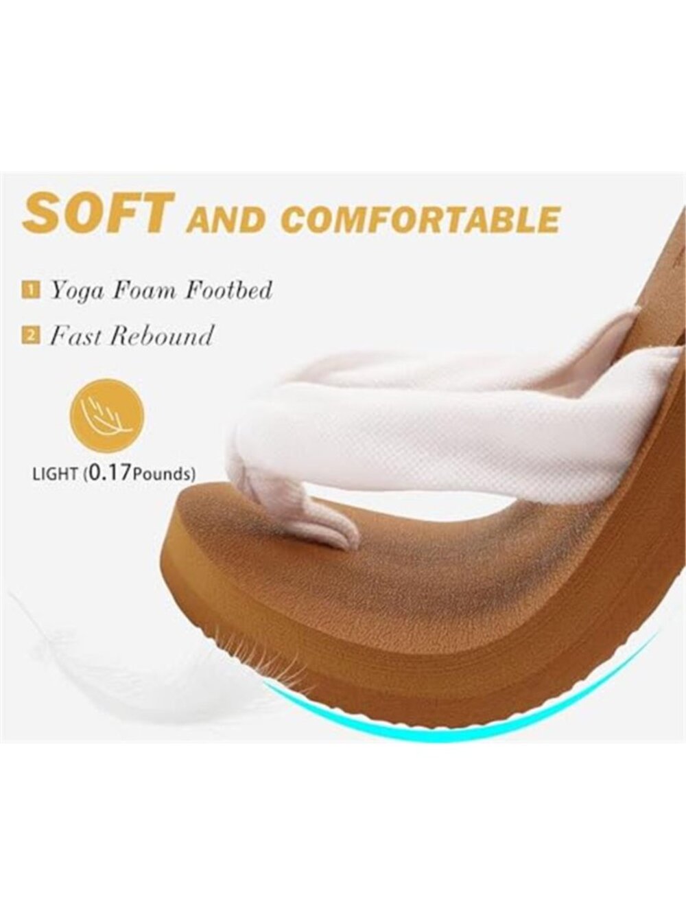 Women's Arch Support Flip Flops Comfortable Beach Thong Sandals Summer Casual - Picture 3 of 7